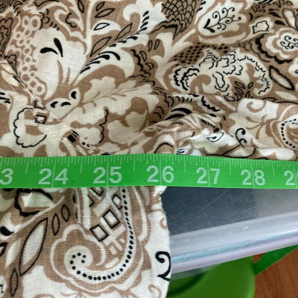 Lucy & Laurel Jacket Womens Sz 3X Brown Tan Floral Casual Button Up Linen - Picture 6 of 7